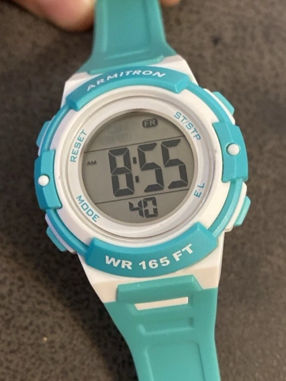 Armitron ProSport Digital Sport Watch Aqua/White 165 Ft Water Resistant – Works - Picture 5 of 5